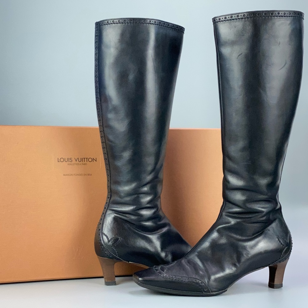 Authentic Louis Vuitton Leather Boots